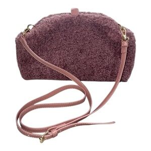 Isaac Mizrahi Purple Sherpa Crossbody Bag